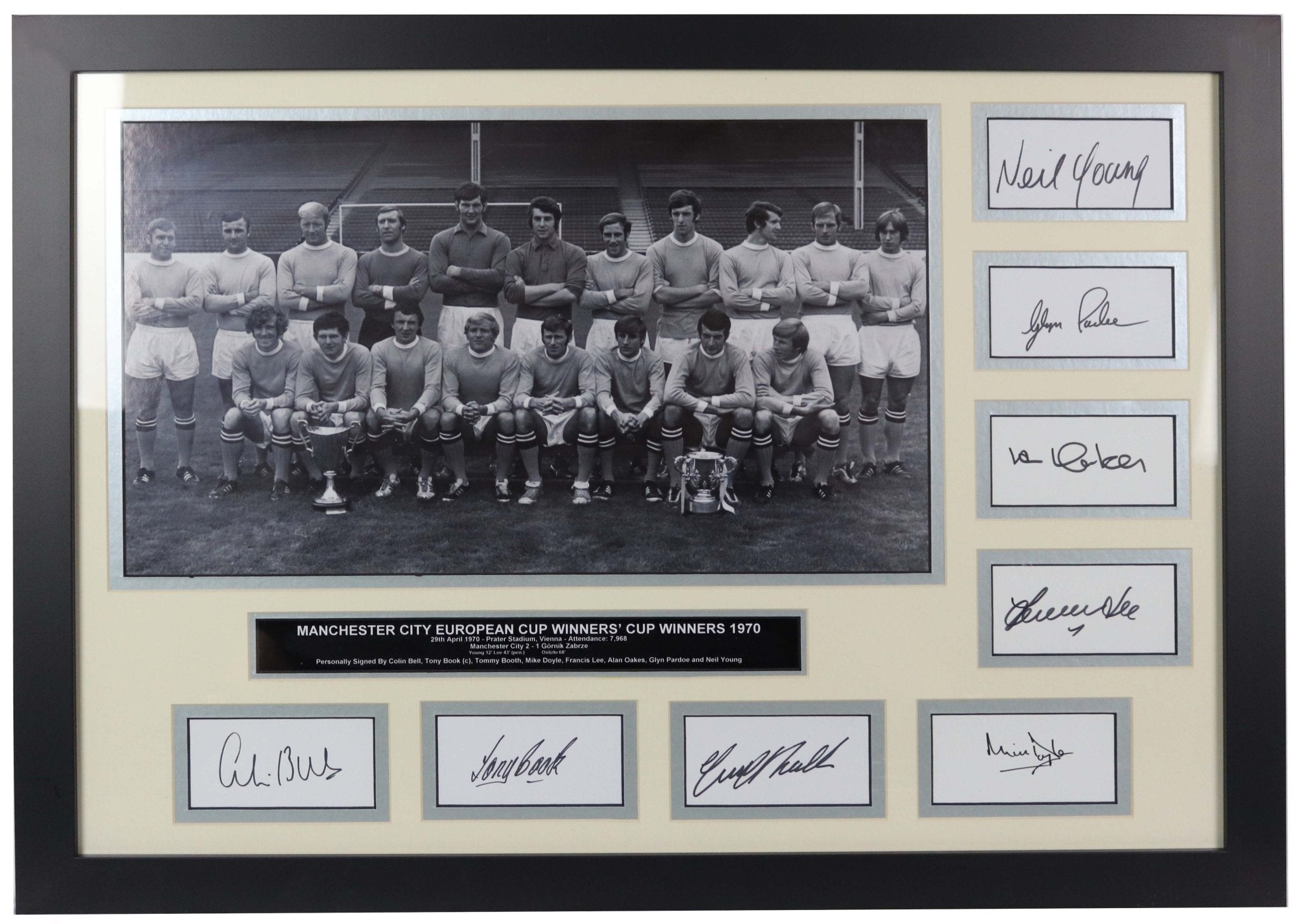 Manchester City Euro 1970 8 signed photo - Memorabilia Framers Shop